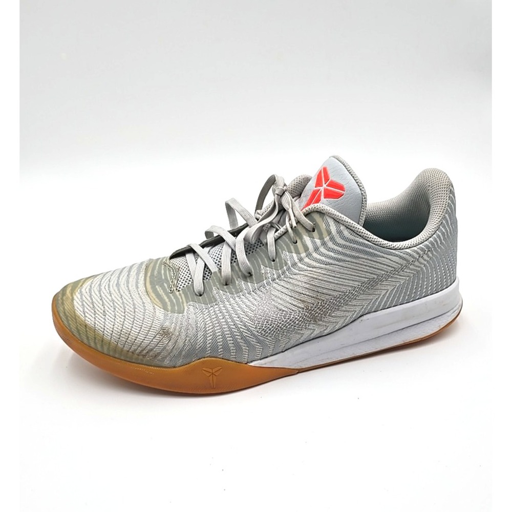 Nike Men's Kobe Mentality II 2 Wolf Grey Gum Shoes Sneaker (818952-101) Size 15